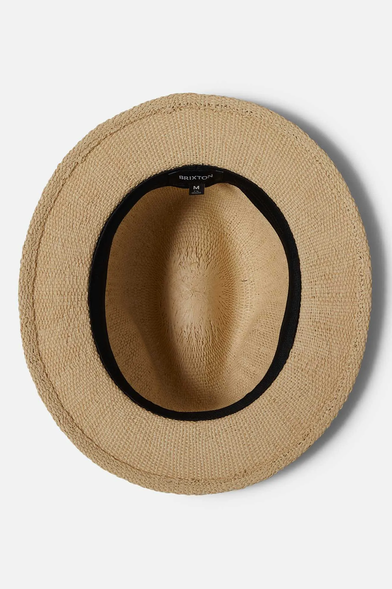 Roma Straw Fedora - Natural/Black