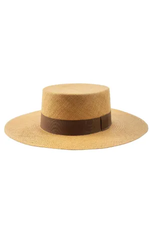 RONNEL Cilindro Beige with Brown Band Hat