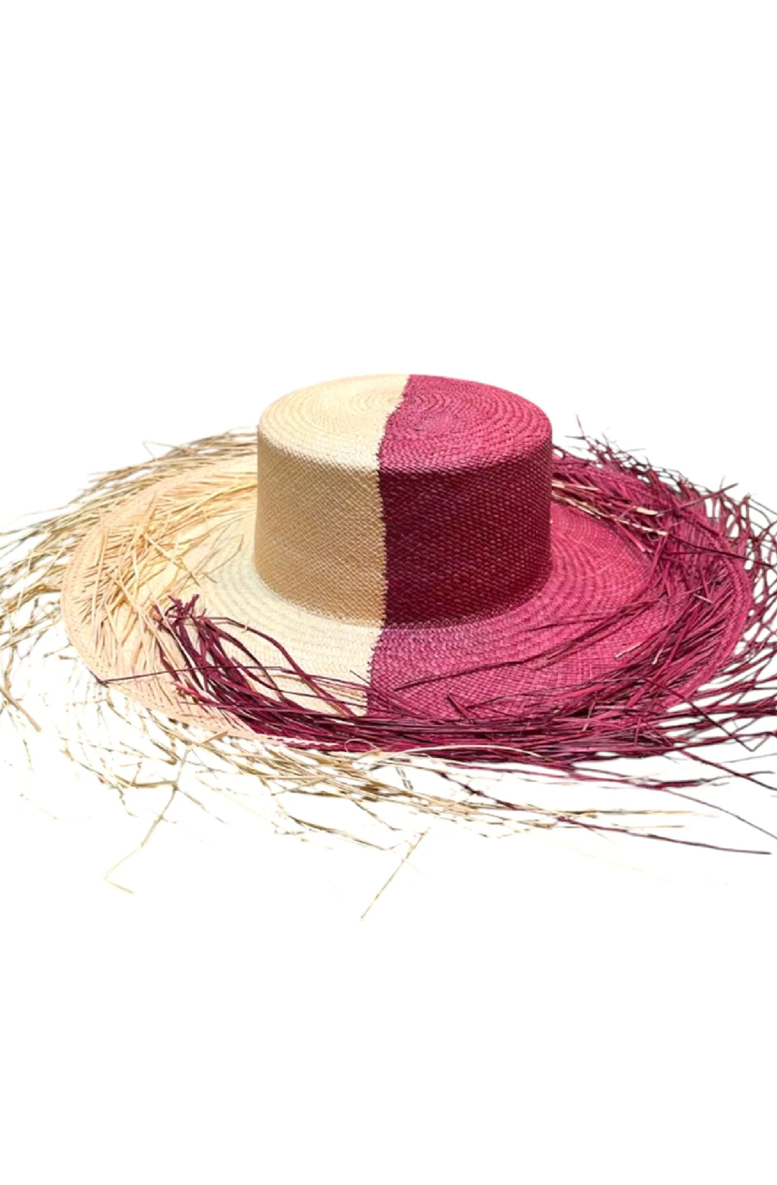 RONNEL Cilindro With Frayed Two Color Hat