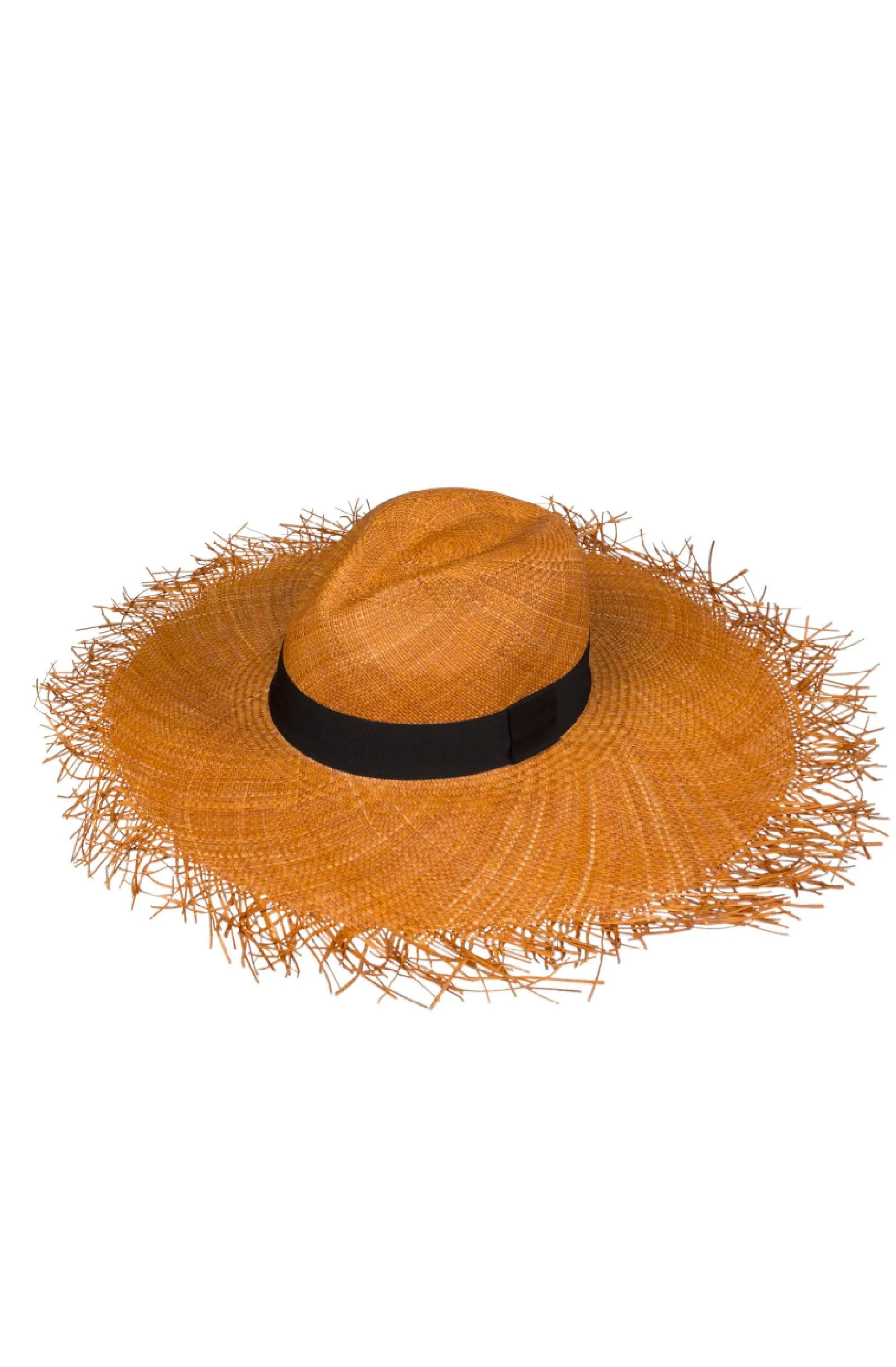 RONNEL Fedora Brown with Brayed Brim Hats