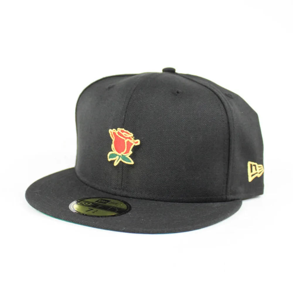 Rose New Era 59Fifty Fitted Hats (Black Green Under Brim)
