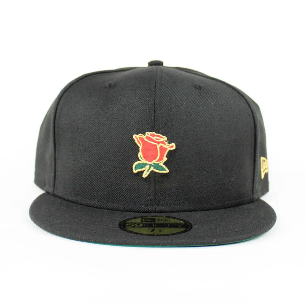 Rose New Era 59Fifty Fitted Hats (Black Green Under Brim)