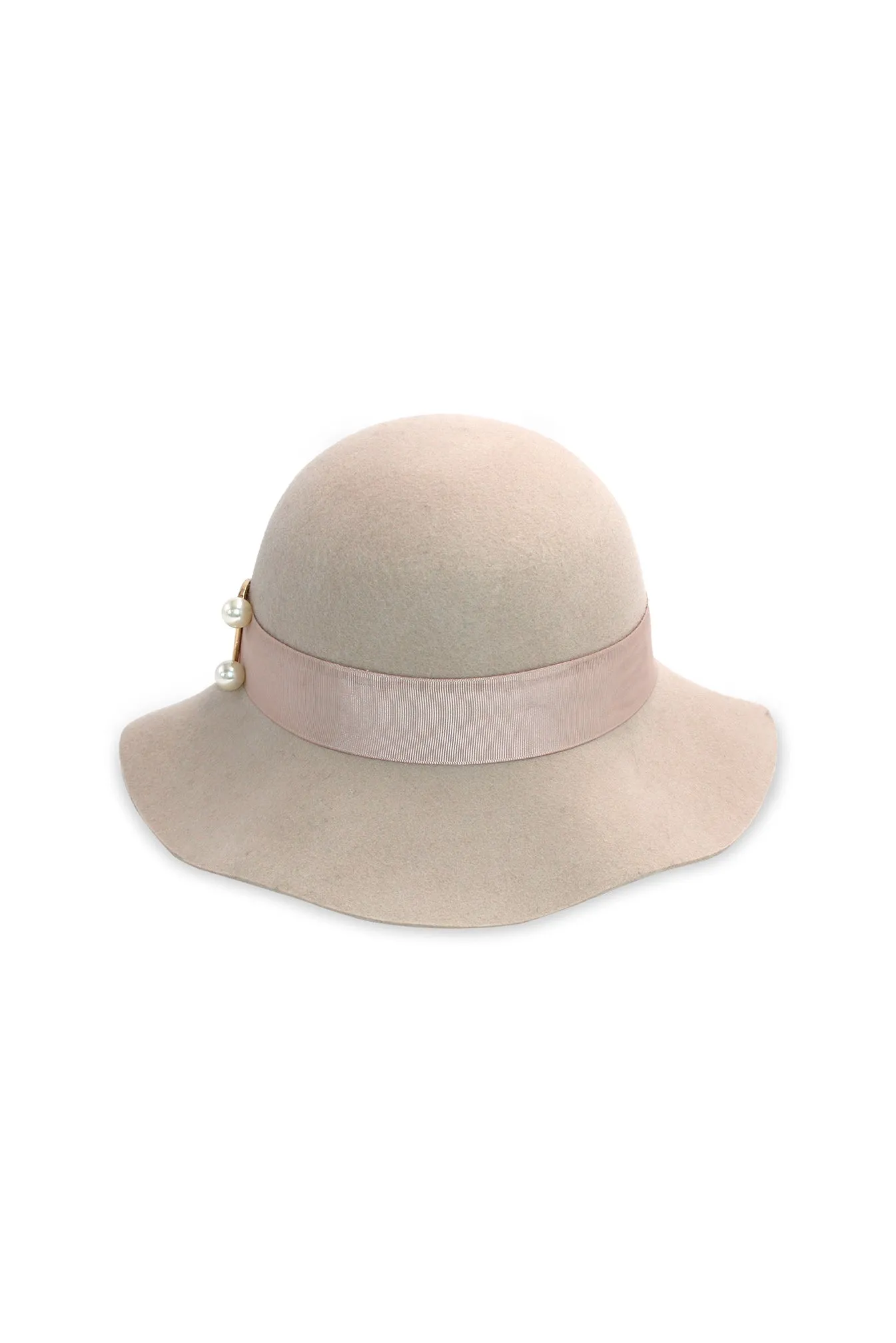 Saige Small Wool Floppy in Beige