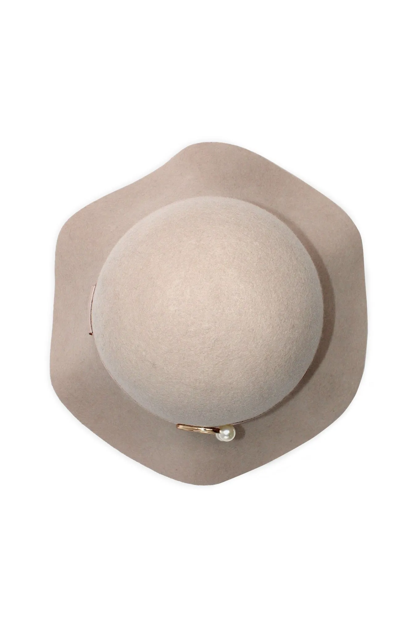 Saige Small Wool Floppy in Beige