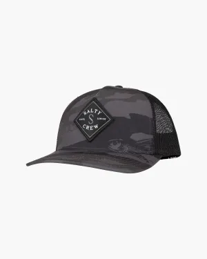 Salty Crew Mens Sealine Retro Trucker Hat - Black Camo