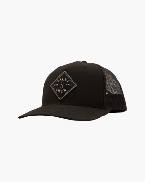 Salty Crew Mens Sealine Retro Trucker Hat - Black