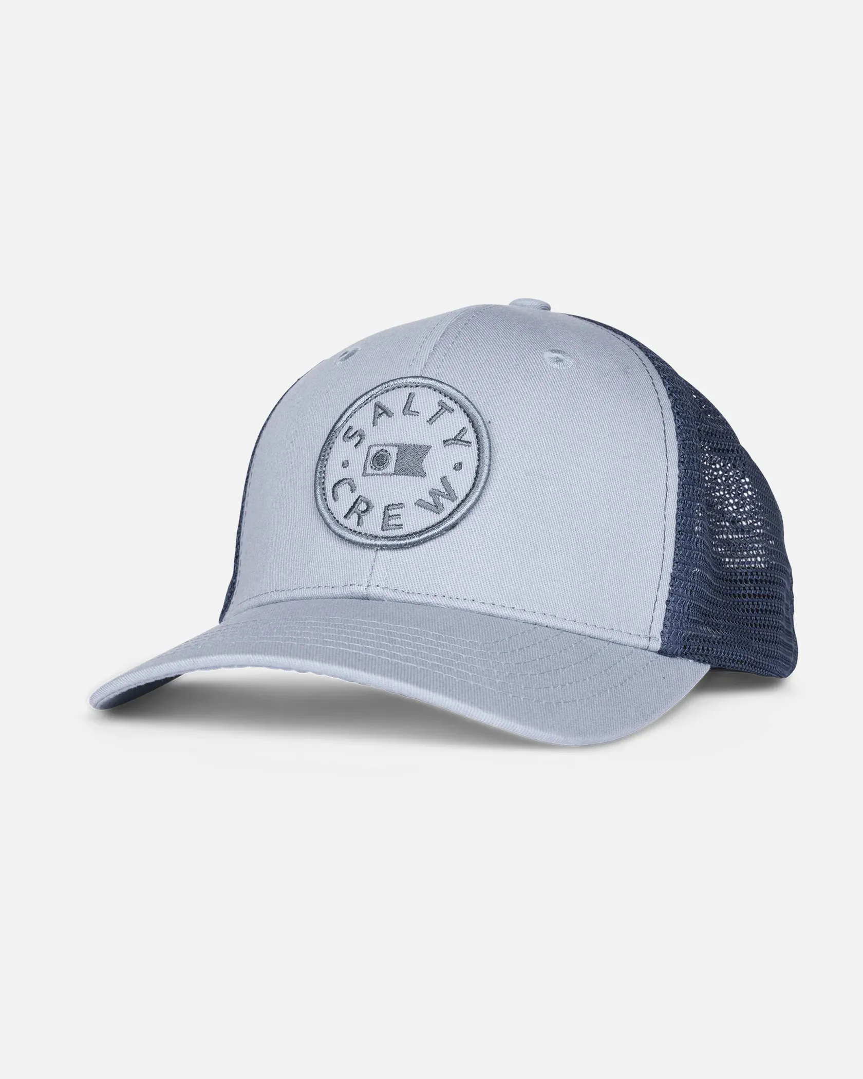 Salty Crew Mens Watermark Retro Trucker Hat - Blue Fog