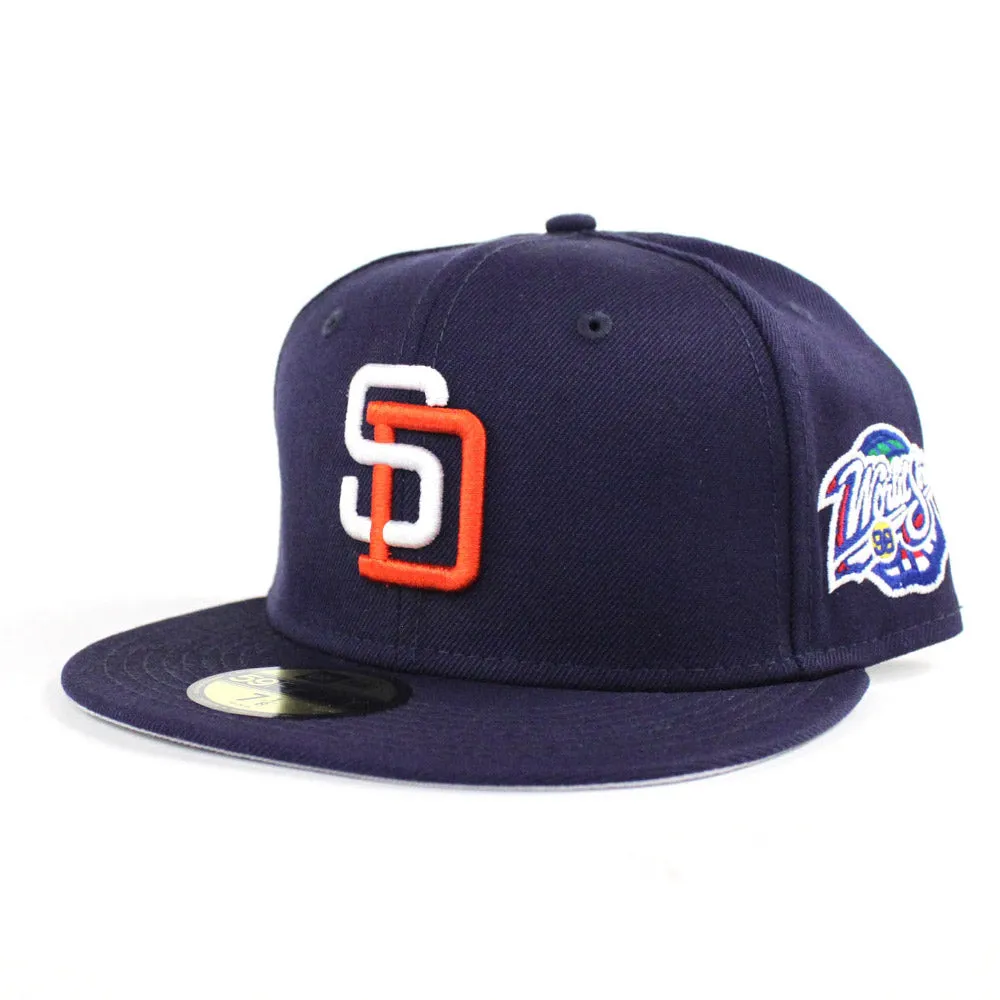 San Diego Padres 1998 World Series 59Fifty New Era Fitted Hats (Navy Gray Under Brim)
