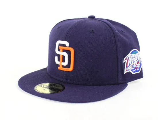 San Diego Padres 1998 World Series 59Fifty New Era Fitted Hats (Navy Gray Under Brim)