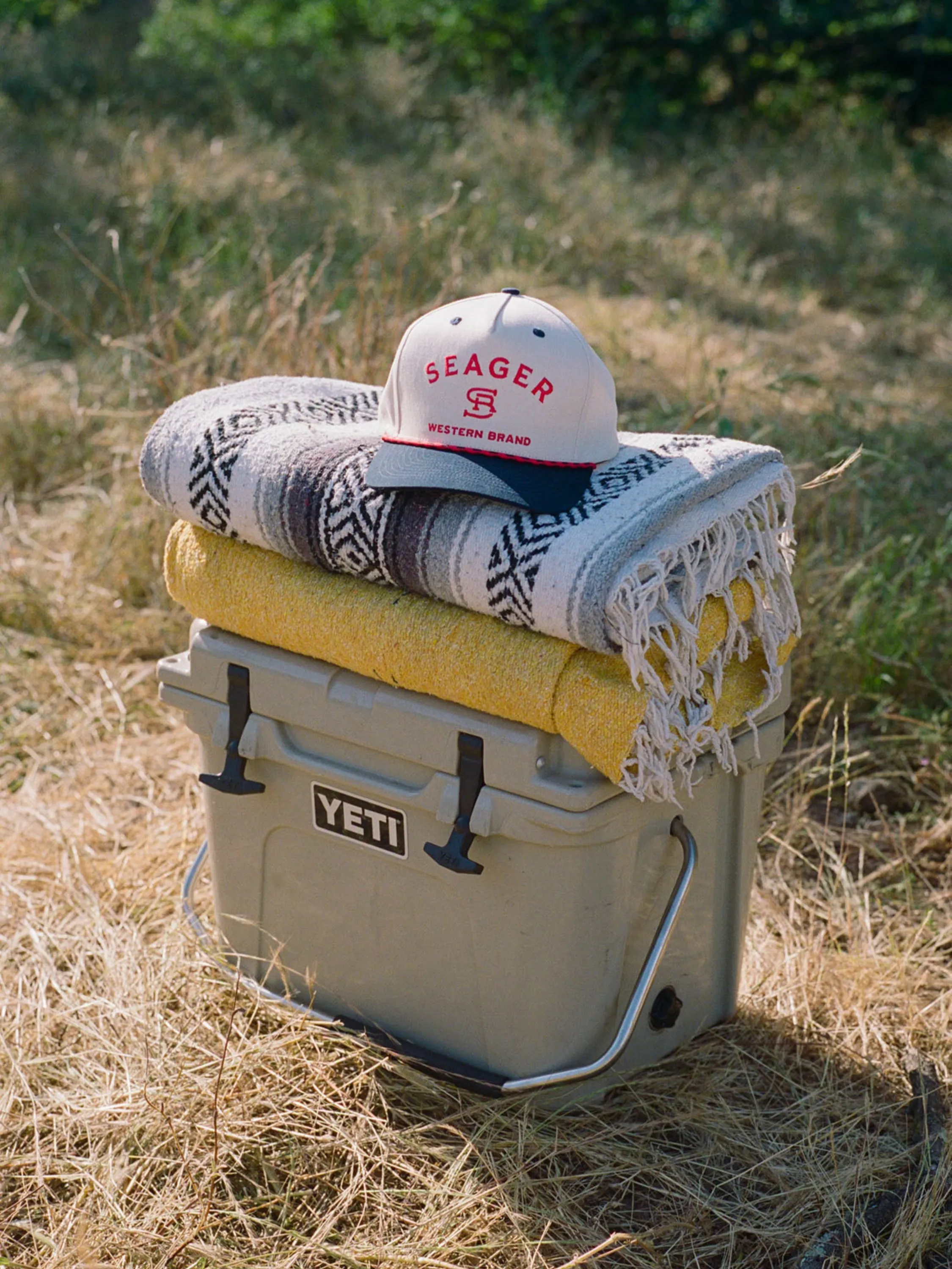 Seager Branded Snapback - Cream/Navy