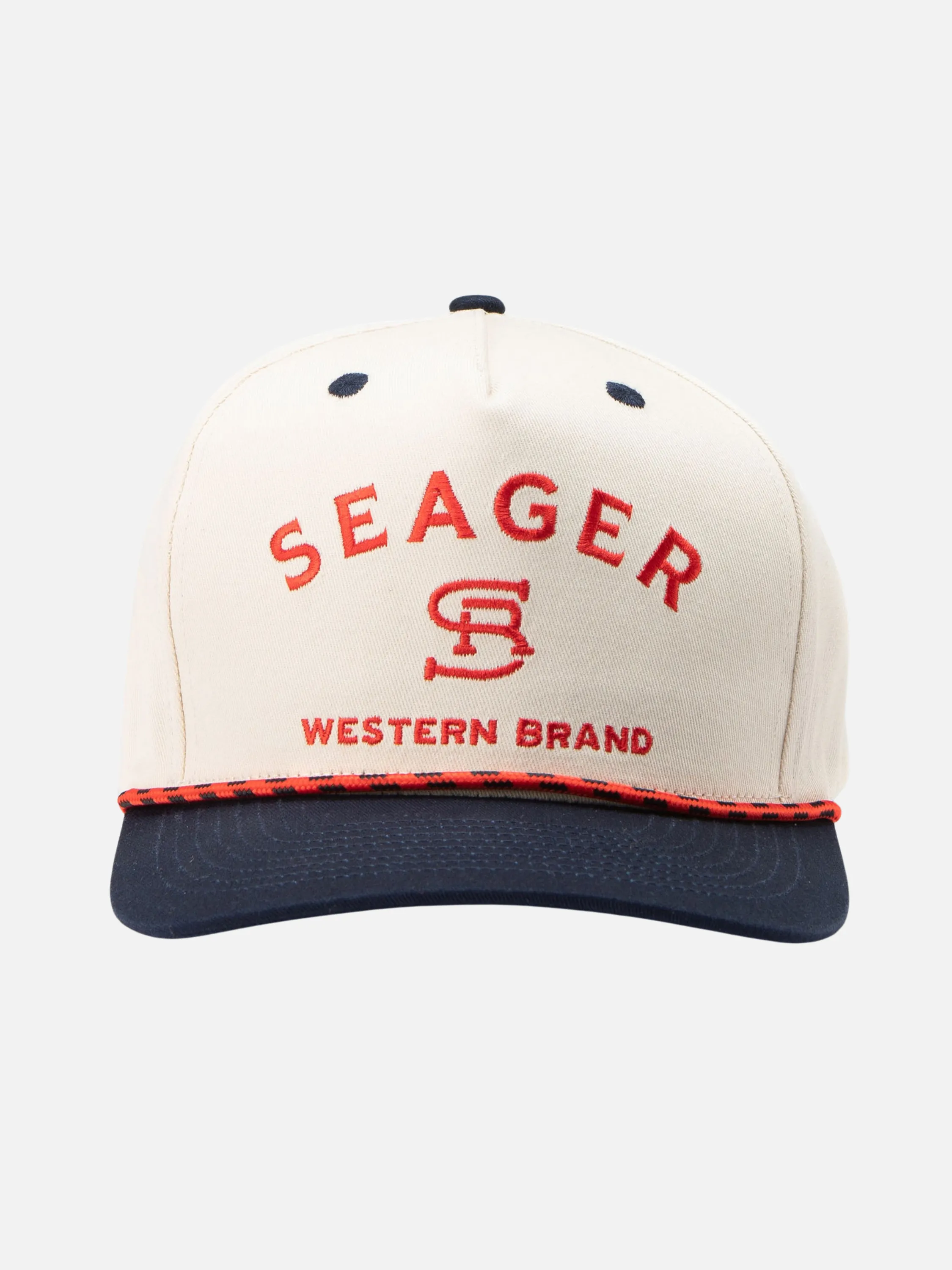 Seager Branded Snapback - Cream/Navy