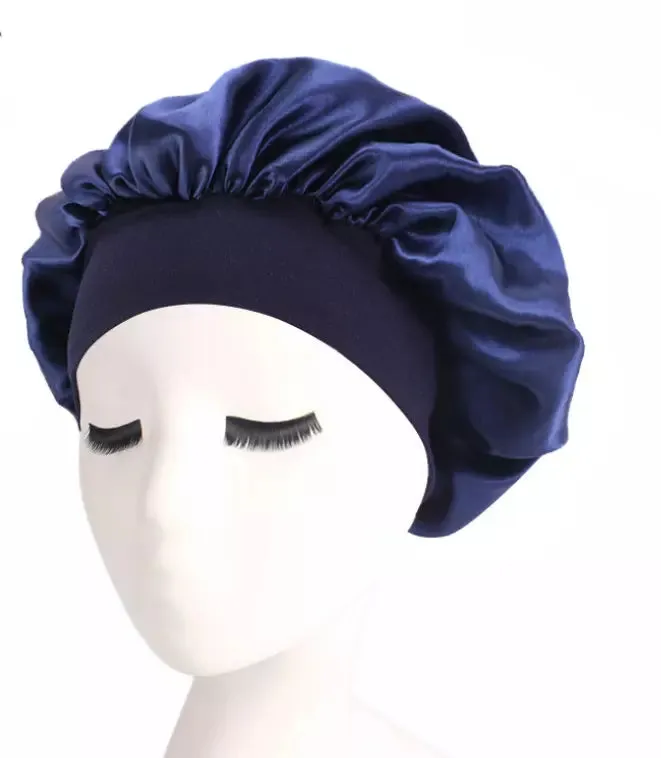 Sleeping Bonnet Hair Wrap Silk Satin Cap Women Elastic Night Soft Cap Headwear