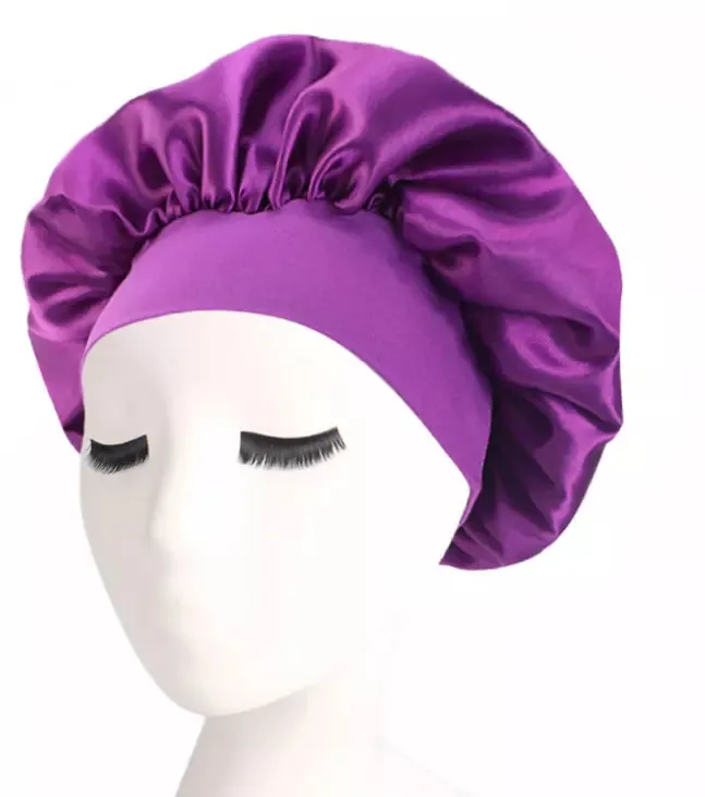 Sleeping Bonnet Hair Wrap Silk Satin Cap Women Elastic Night Soft Cap Headwear