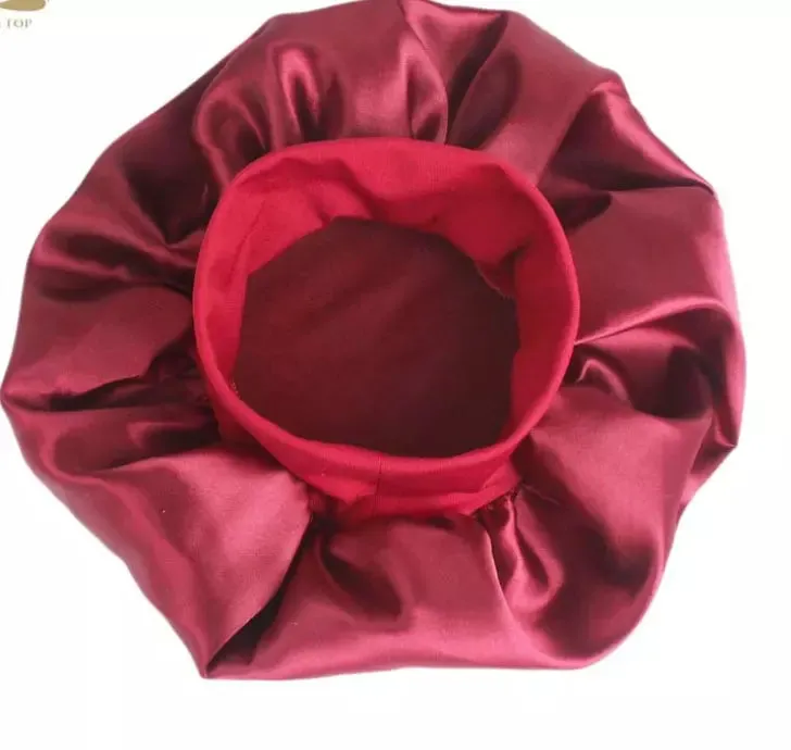 Sleeping Bonnet Hair Wrap Silk Satin Cap Women Elastic Night Soft Cap Headwear