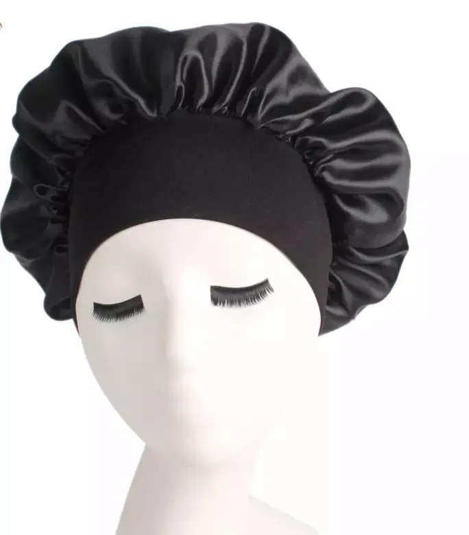 Sleeping Bonnet Hair Wrap Silk Satin Cap Women Elastic Night Soft Cap Headwear