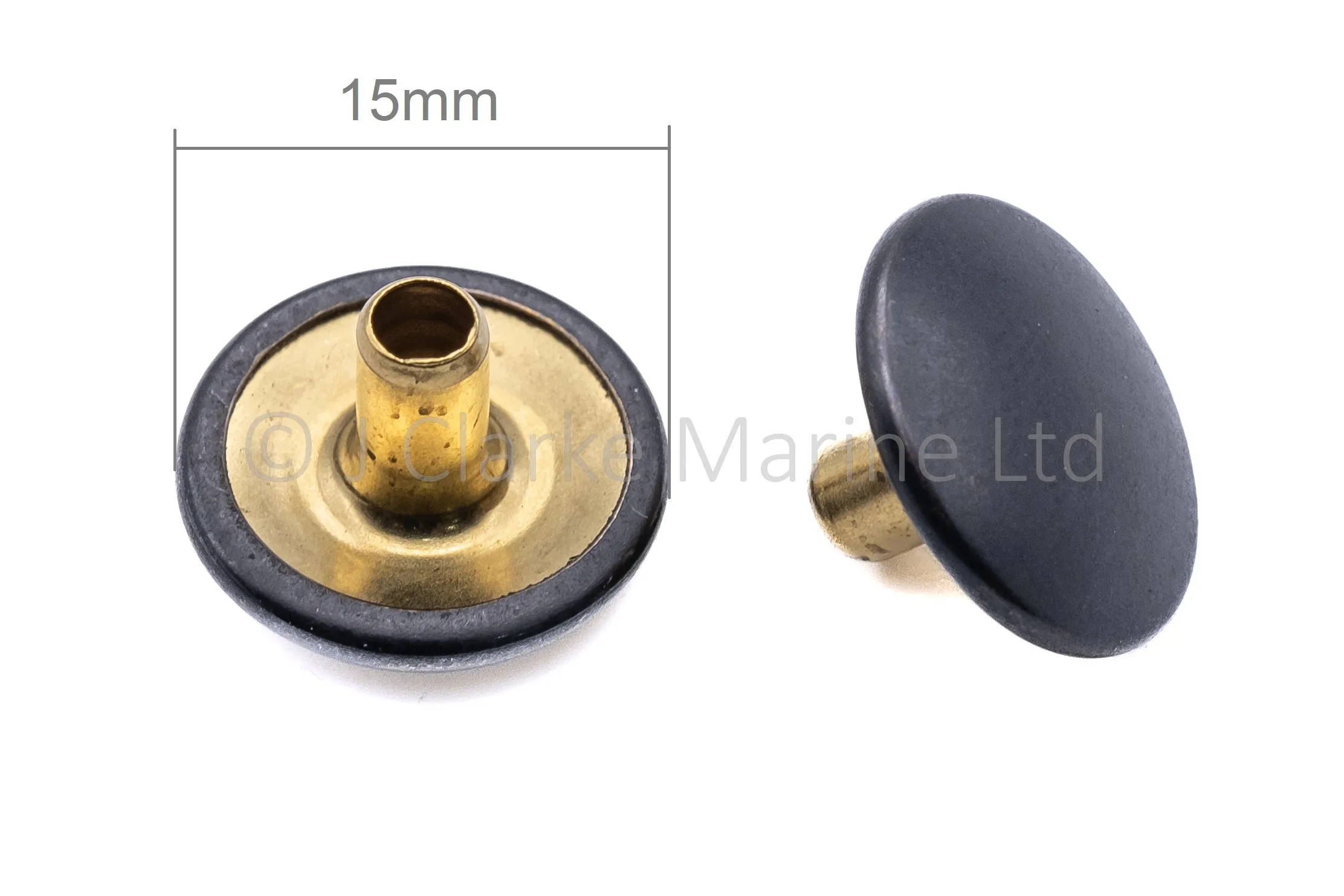 Snad YKK fastener self adhesive 25mm military black domed stud kit