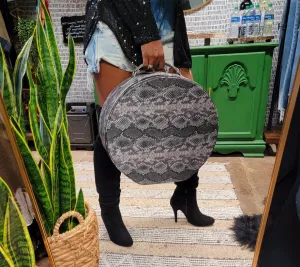 Snakeskin Hat Box