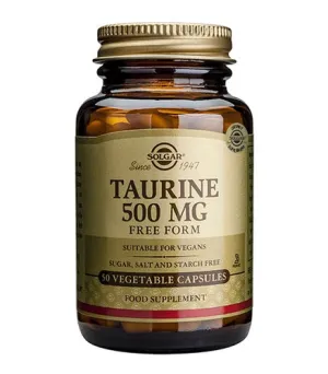 SOLGAR TAURINE 500MG 50 CAPS