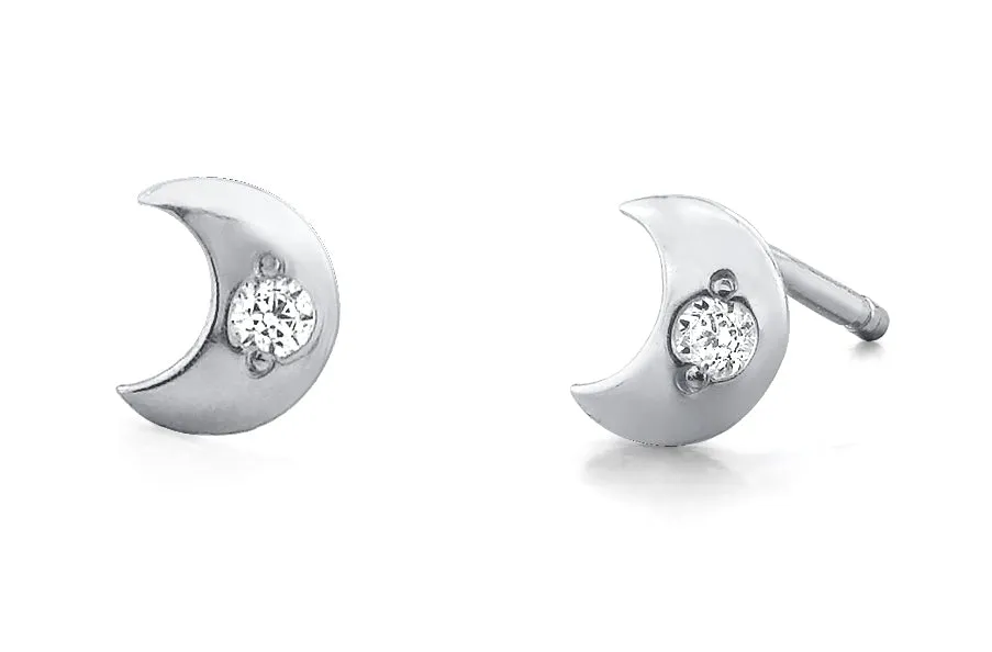 Sparkle Moon Studs