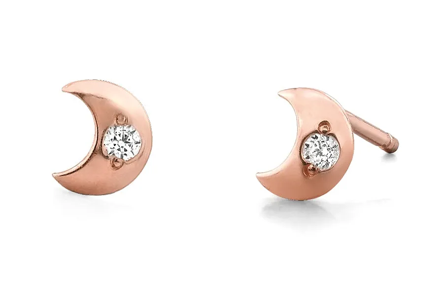 Sparkle Moon Studs