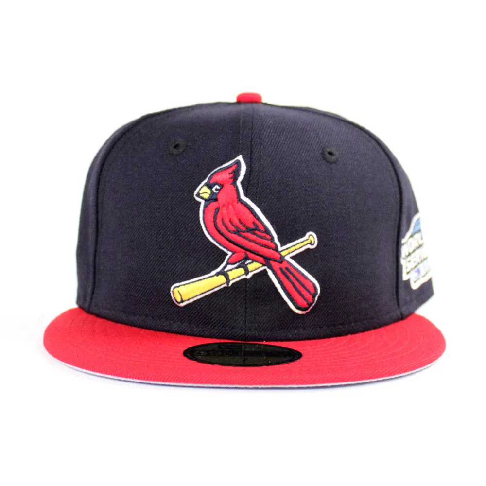 St Louis Cardinals 2004 World Series 59Fifty New Era Fitted Hat (Navy Red Gray Under Brim)