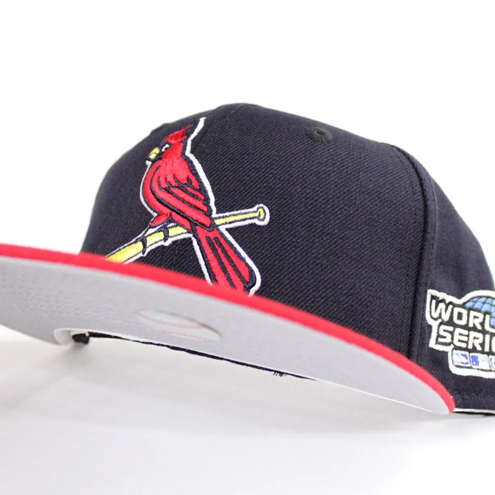 St Louis Cardinals 2004 World Series 59Fifty New Era Fitted Hat (Navy Red Gray Under Brim)