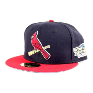 St Louis Cardinals 2004 World Series 59Fifty New Era Fitted Hat (Navy Red Gray Under Brim)