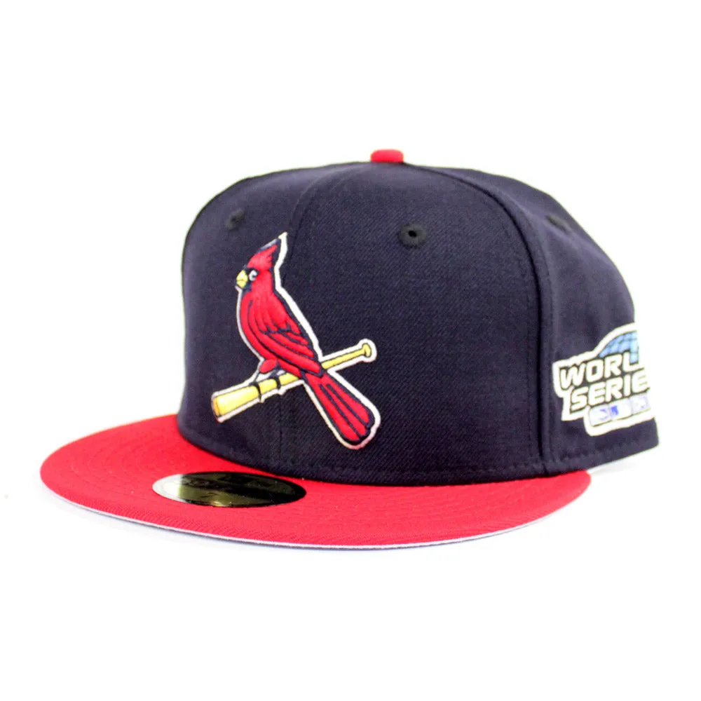 St Louis Cardinals 2004 World Series 59Fifty New Era Fitted Hat (Navy Red Gray Under Brim)