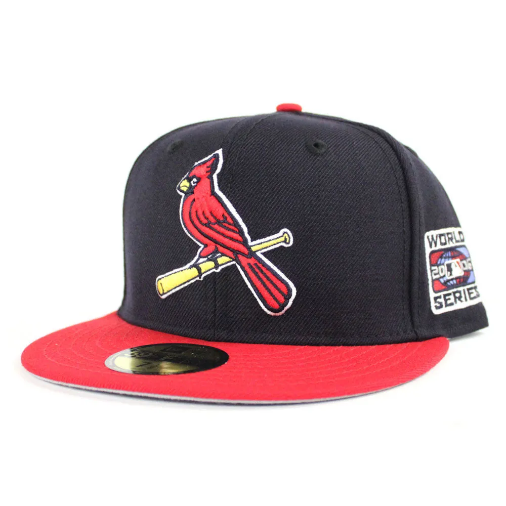 St Louis Cardinals 2006 World Series 59Fifty New Era Fitted Hat (Navy Red Gray Under Brim)