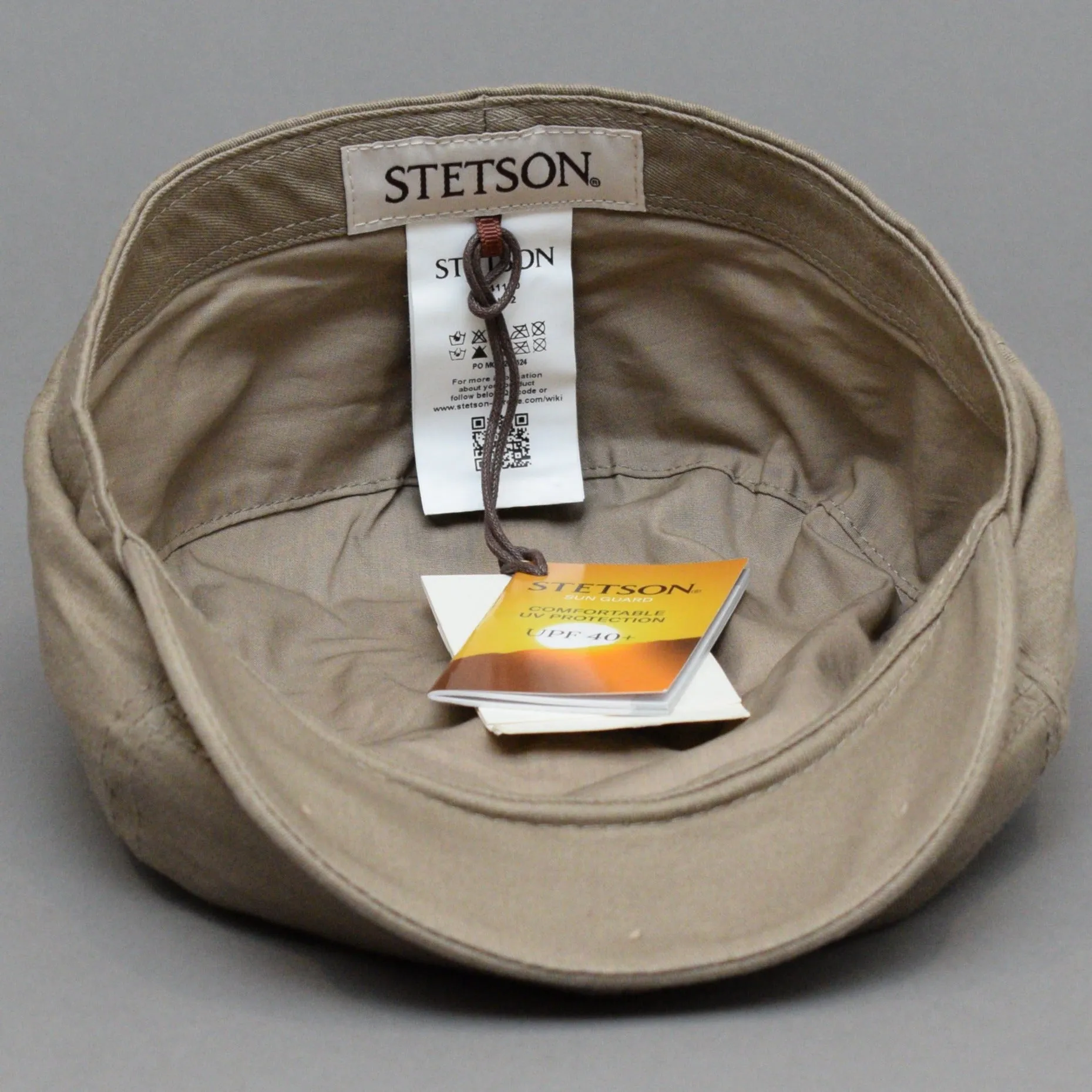 Stetson - 6 Panel Cotton Twill - Sixpence/Flat Cap - Taupe
