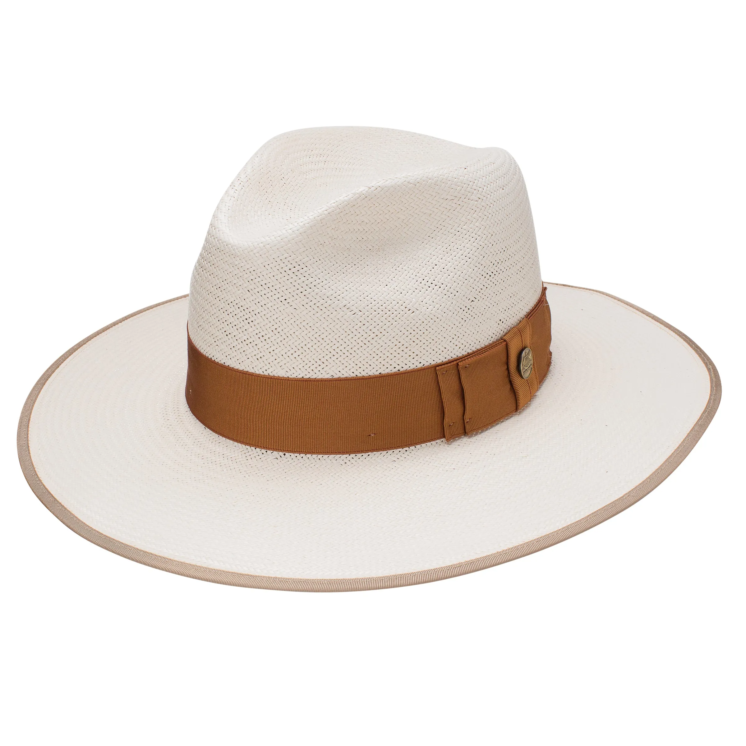 Stetson Tri-City Shantung Straw Wide Brim Fedora