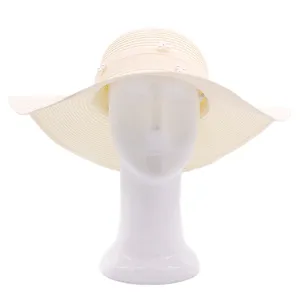 Summer Veil: Floppy Straw Sun Hat with Mesh Detail