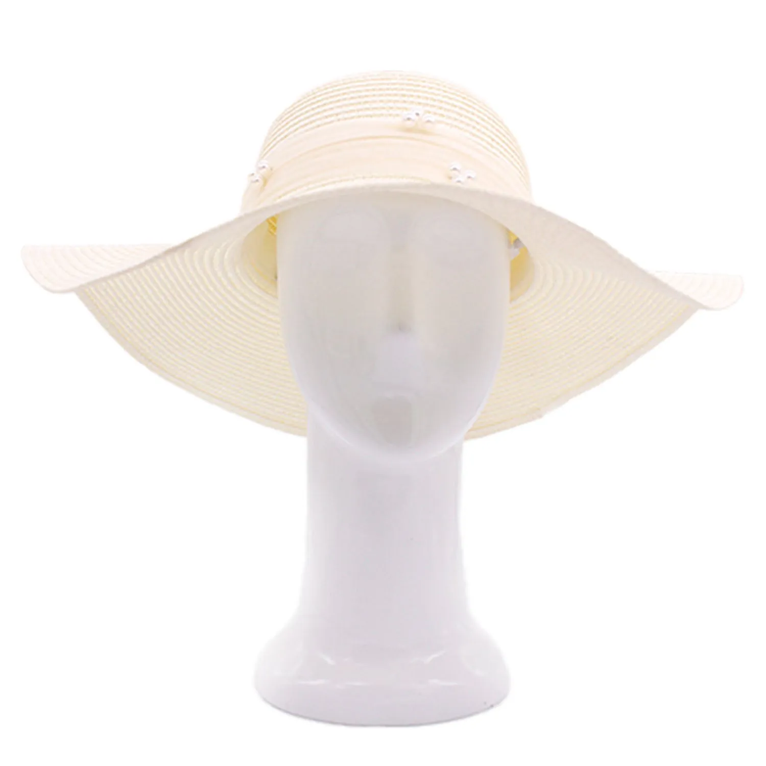 Summer Veil: Floppy Straw Sun Hat with Mesh Detail