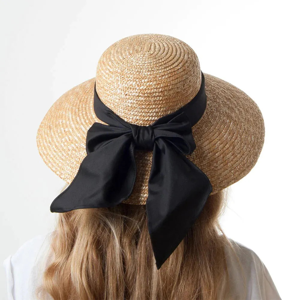 Sur La Tete - Milan Boater Sun Hat - Straw Hat - Nature