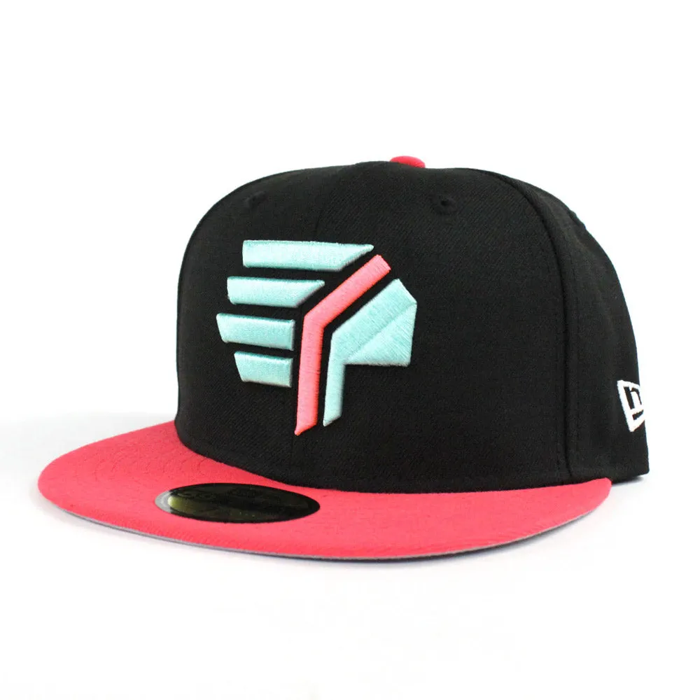 Syracuse Sky Chiefs New Era 59Fifty Fitted Hats (Black Infrared Mint Gray Under Brim)