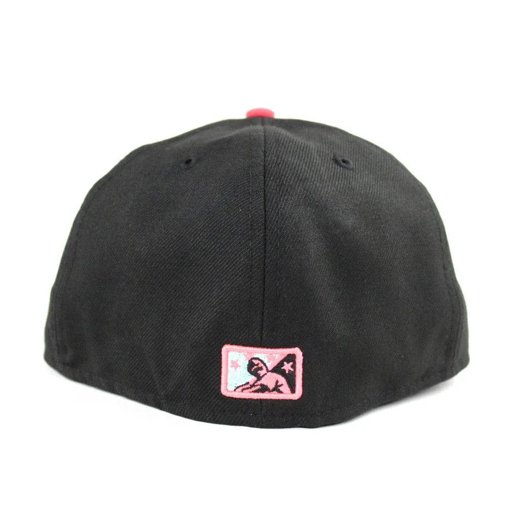 Syracuse Sky Chiefs New Era 59Fifty Fitted Hats (Black Infrared Mint Gray Under Brim)