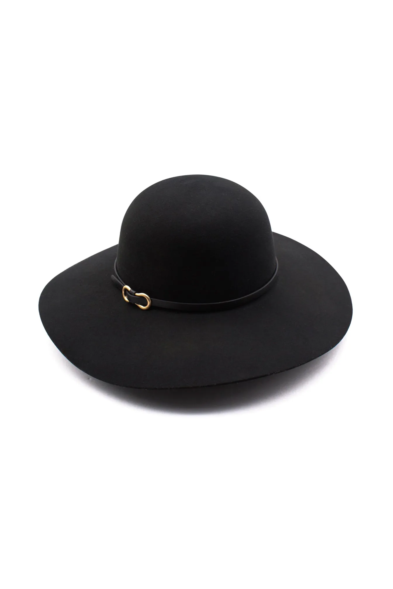 Teagan Wool Felt Floppy in Black