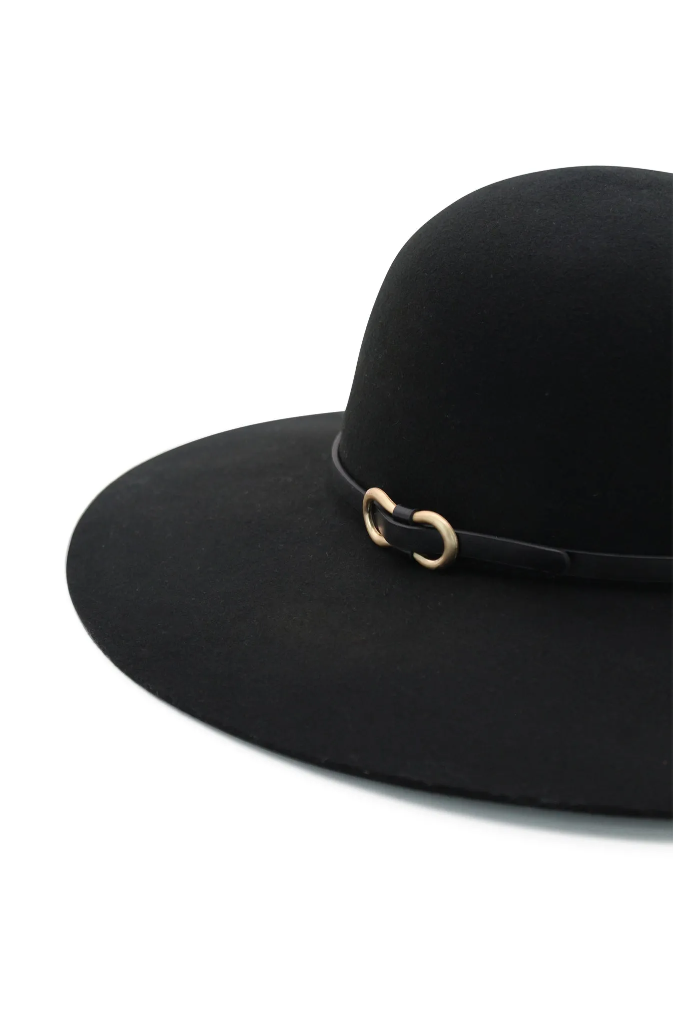Teagan Wool Felt Floppy in Black