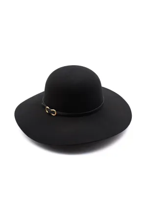 Teagan Wool Felt Floppy in Black