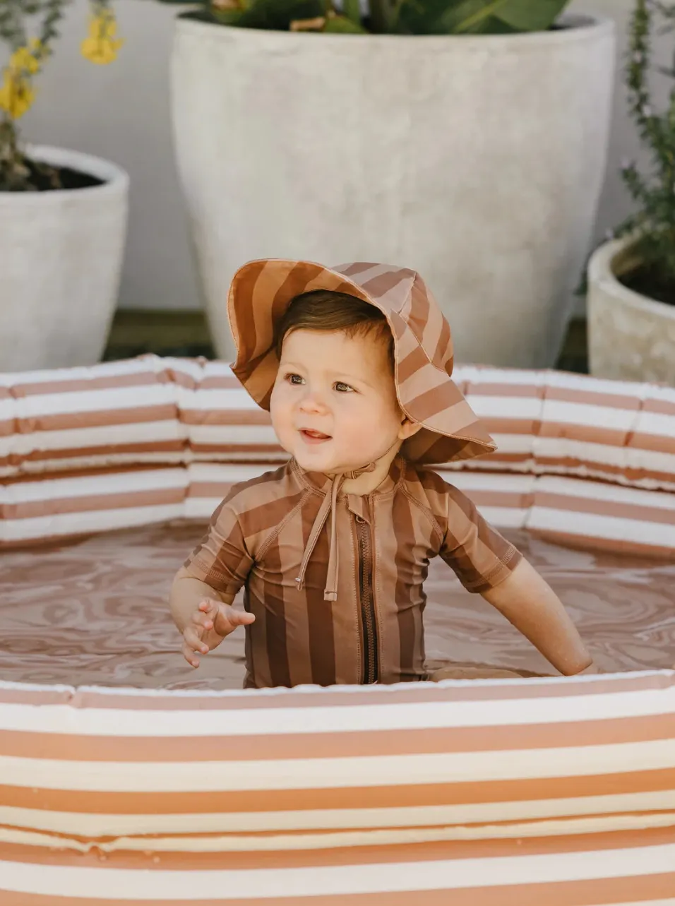 The Sun Hat by Quincy Mae - Retro Stripe - BABY