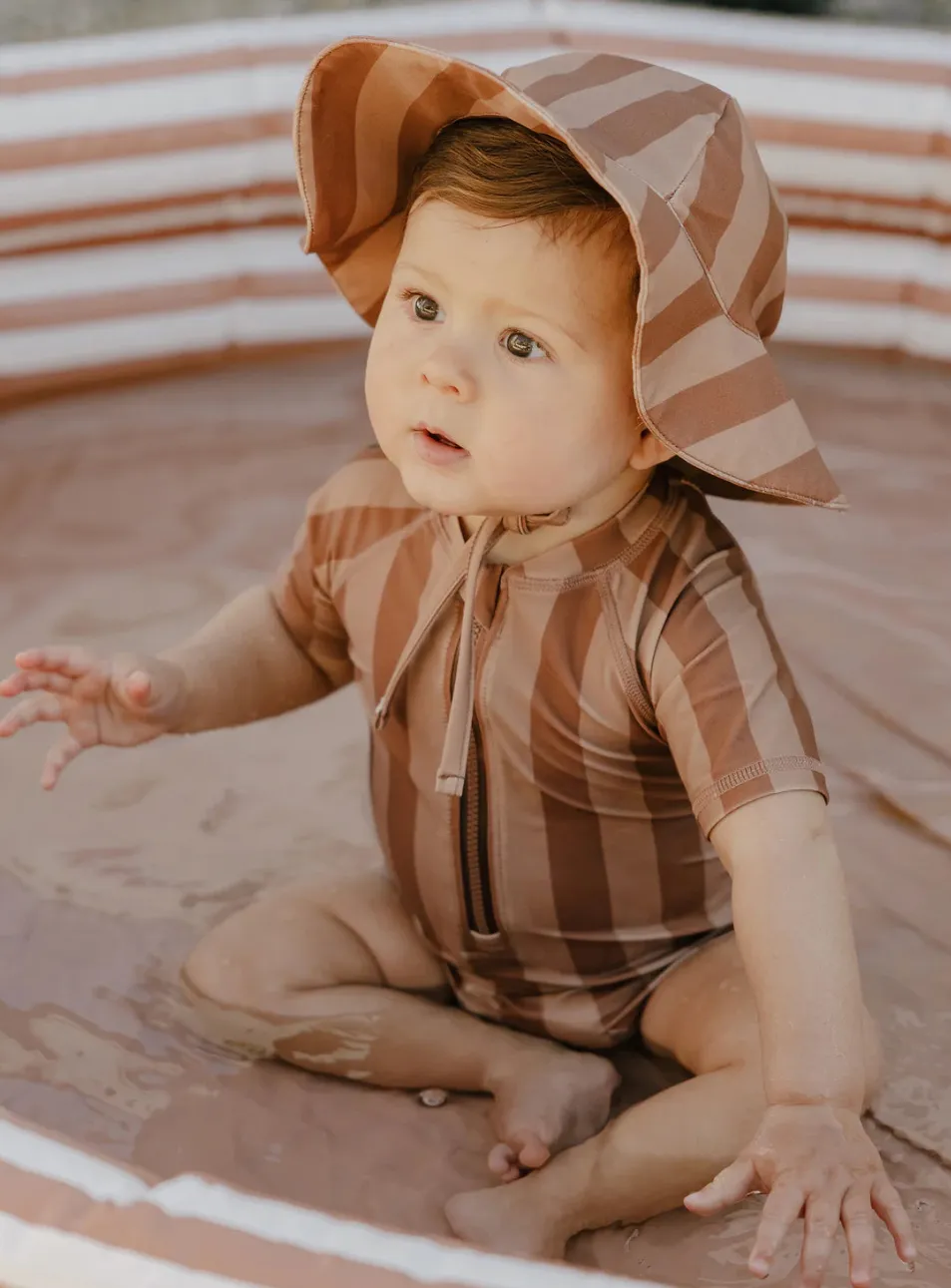 The Sun Hat by Quincy Mae - Retro Stripe - BABY