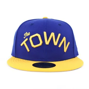 The Town Golden State Warriors New Era 59Fifty Fitted Hat (Blue Yellow Gray Under Brim)
