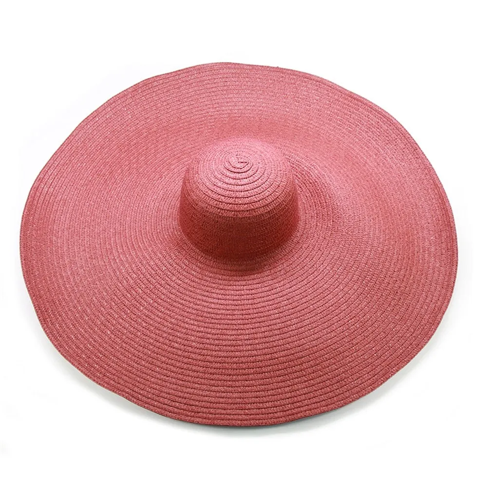 Tiara Oversized Burgundy Red floppy Straw Sun Hat