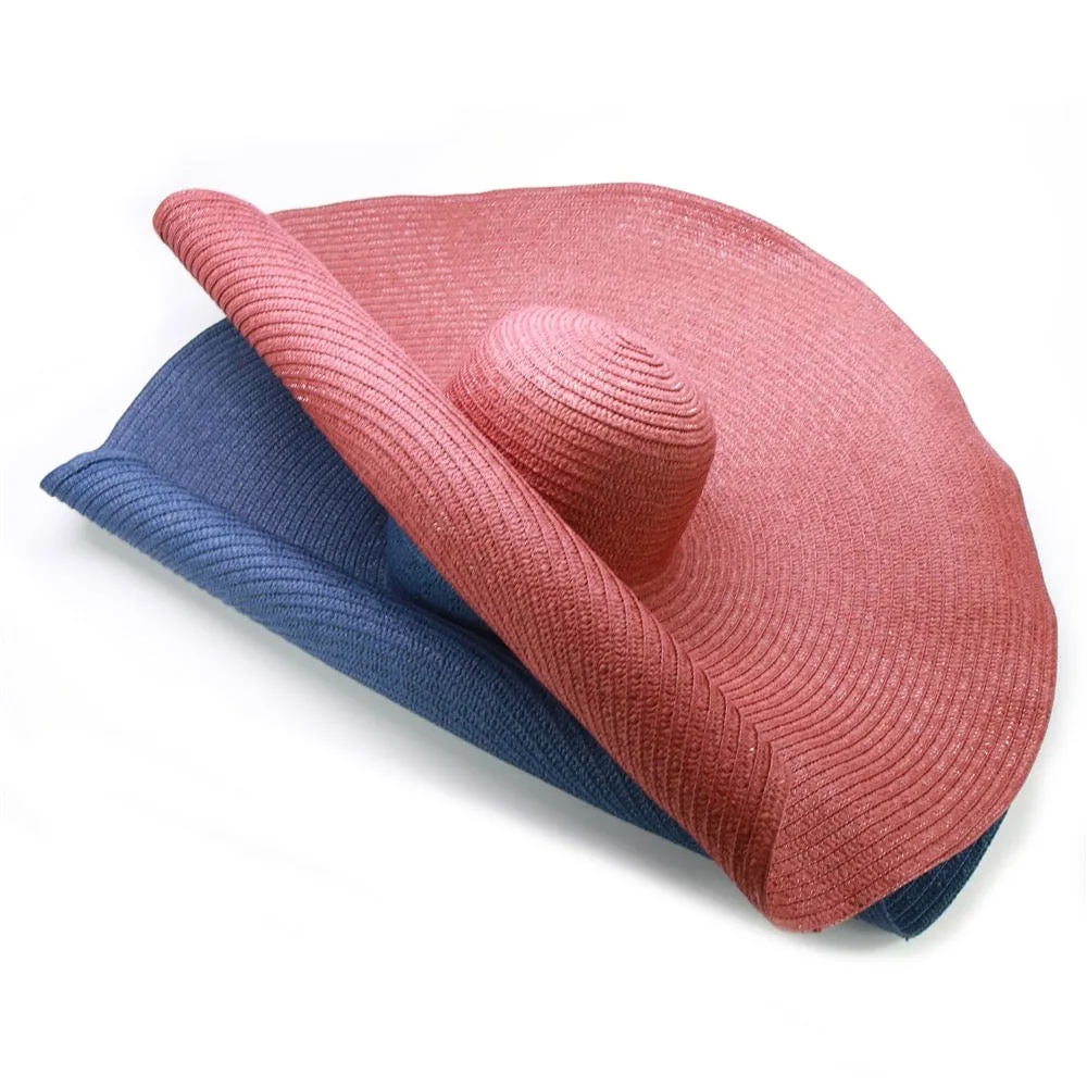 Tiara Oversized Burgundy Red floppy Straw Sun Hat