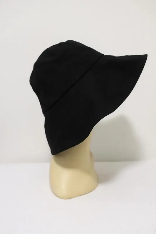 Valeur Mad Factory Floppy Wide Brim Hat Tetora Black Cotton