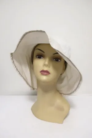 Valeur Mad Factory Floppy Wide Brim Hat Tetora White Cotton