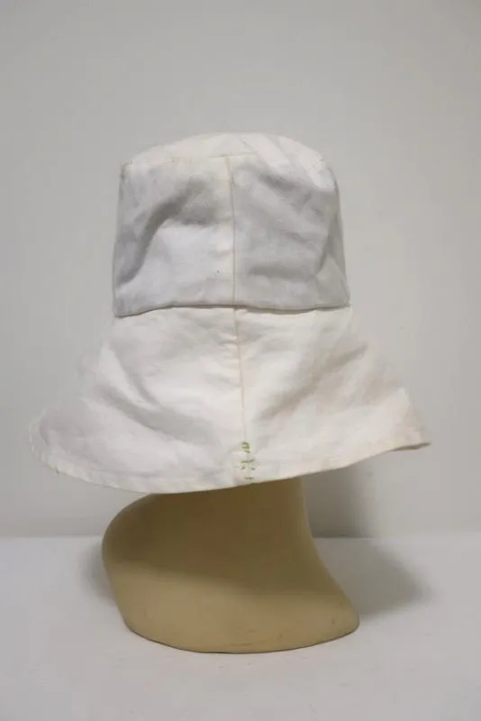Valeur Mad Factory Floppy Wide Brim Hat Tetora White Cotton