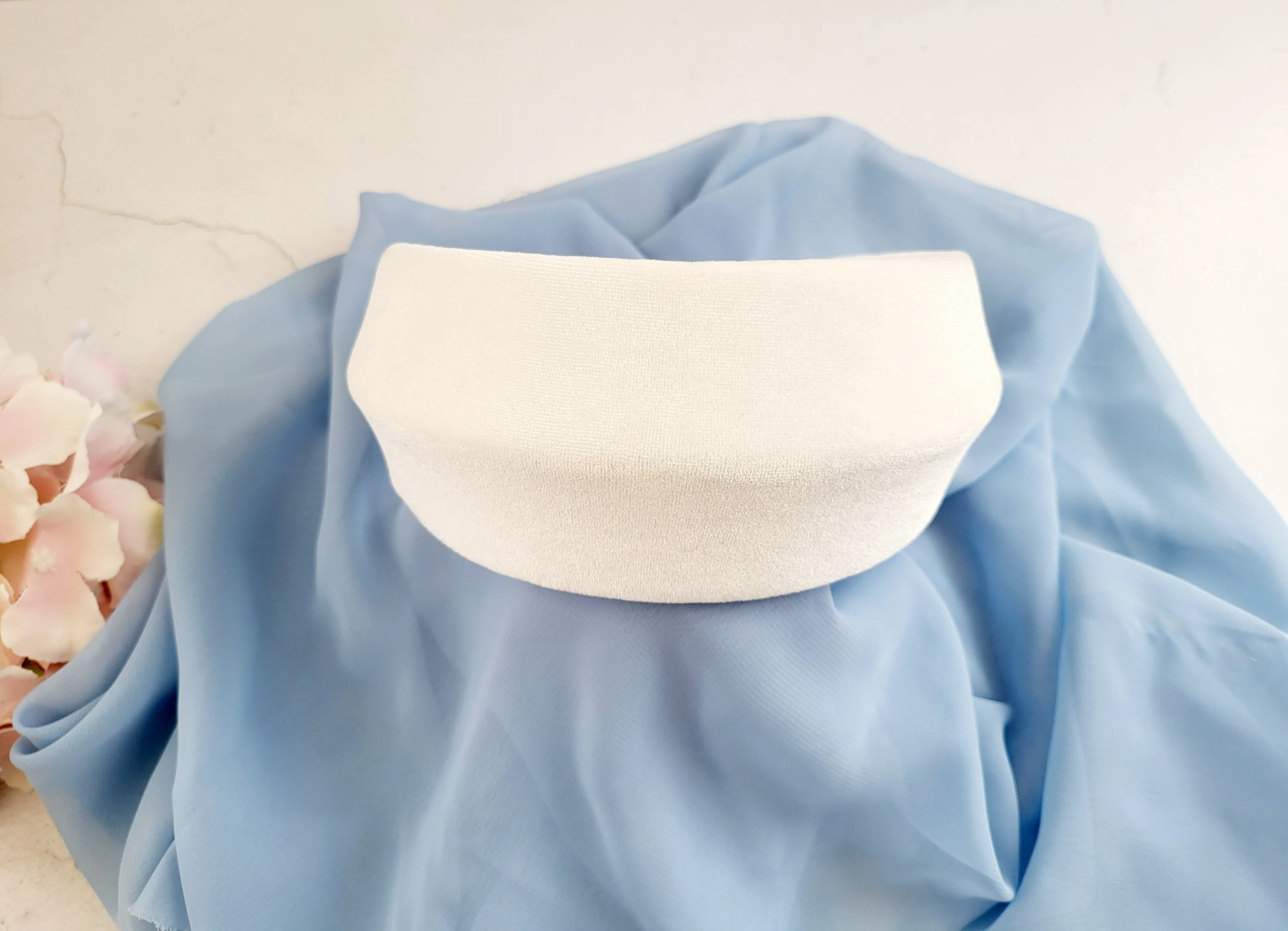 Velvet Ridged Headband, Halo Crown Fascinator 7.5 or 10 cm Wide (colour options)