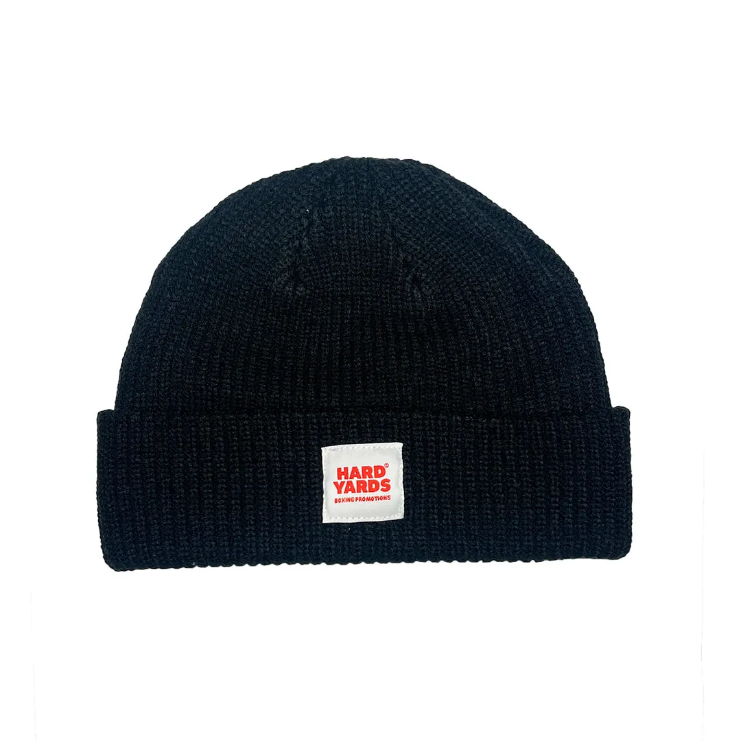 Vice 84 'Hard Yards' Fisherman Ribbed Beanie - Black