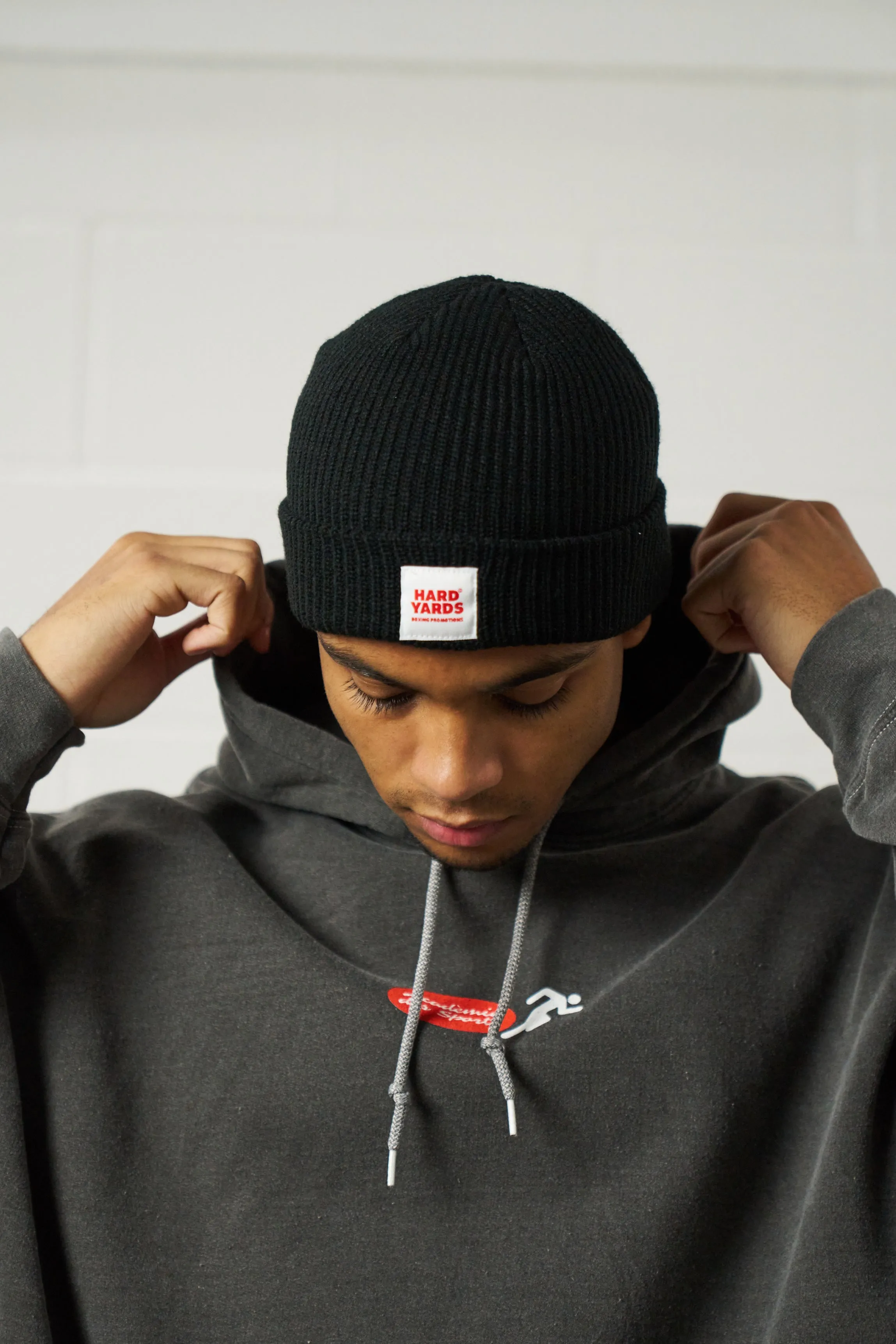 Vice 84 'Hard Yards' Fisherman Ribbed Beanie - Black